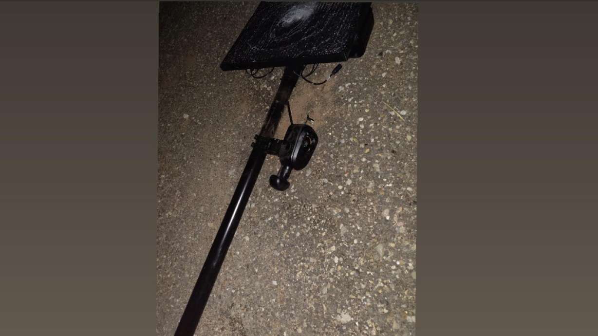 A flock camera was destroyed in front of Mary Ellen Crase's home in Kanaraville Sunday night. She said this is not the first time she has experienced vandalism due to the camera being placed in front of her home.
