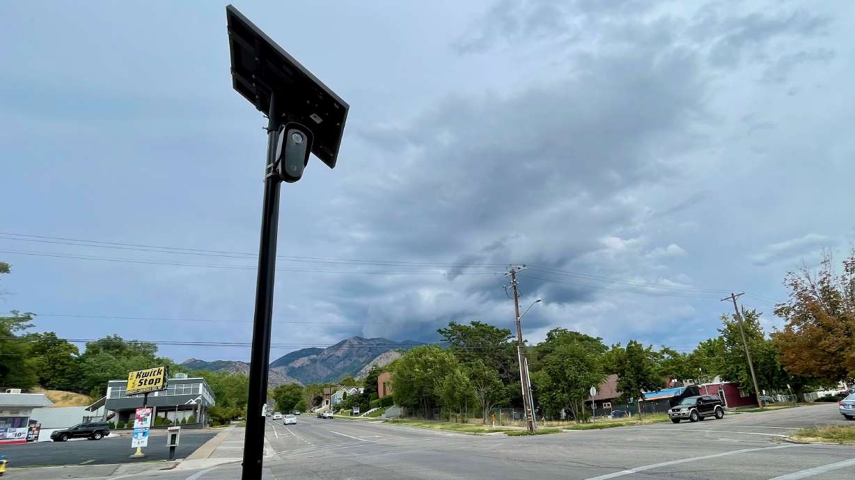 The Tremonton Garland Police Department has decided not to use license plate recognition devices, focus of growing controversy, after testing one of the readers. The Aug. 14 photo shows one of the readers in Ogden.