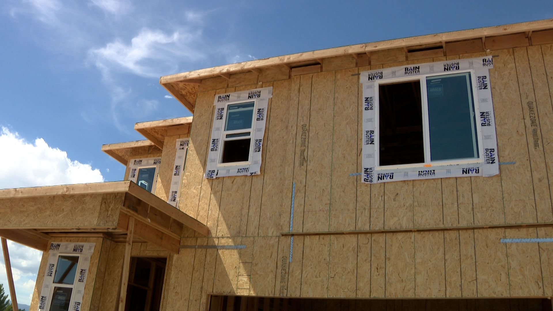 A house under construction in South Jordan is pictured on Tuesday.