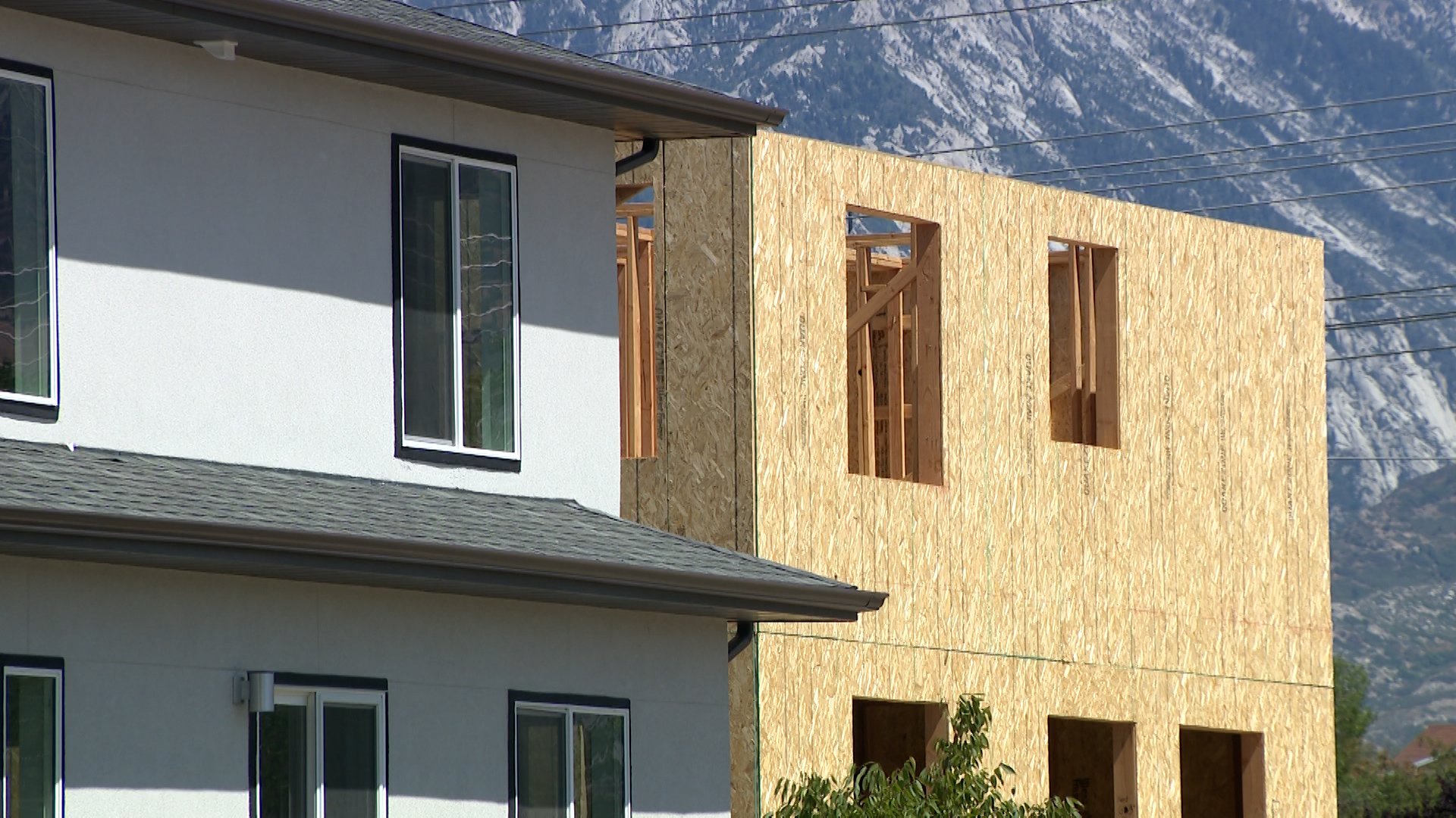 A house under construction in South Jordan is pictured on Tuesday.