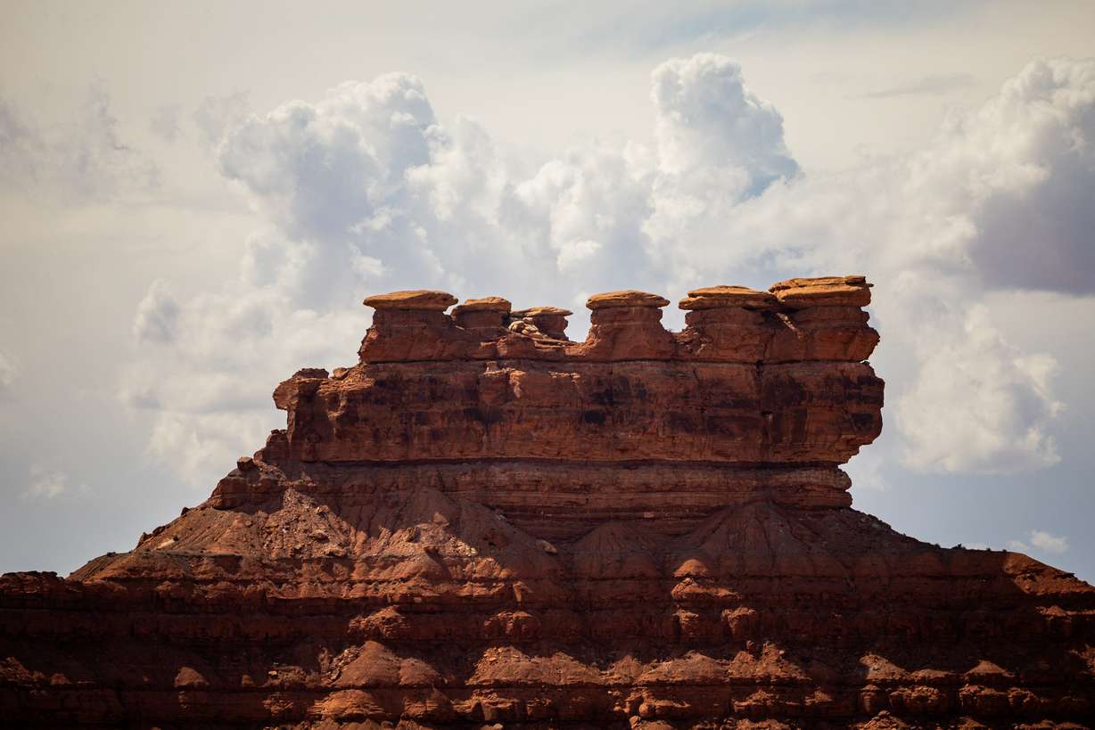 The Seven Sailors butte towers over the Valley of Gods in Bears Ears National Monument on June 3, 2025.