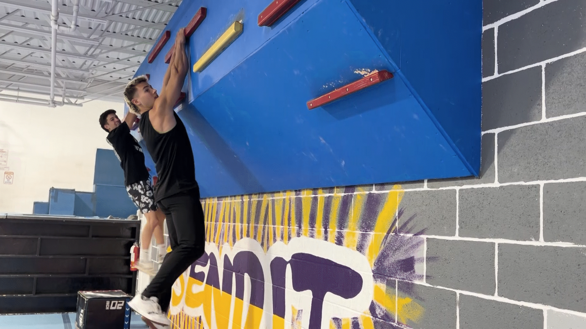 Luke and Kai Beckstrand are pictured as they train for American Ninja Warrior.