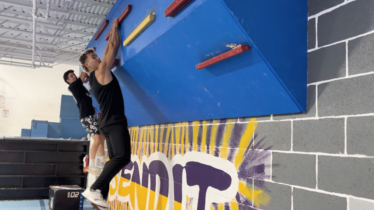 Luke and Kai Beckstrand are pictured as they train for American Ninja Warrior.