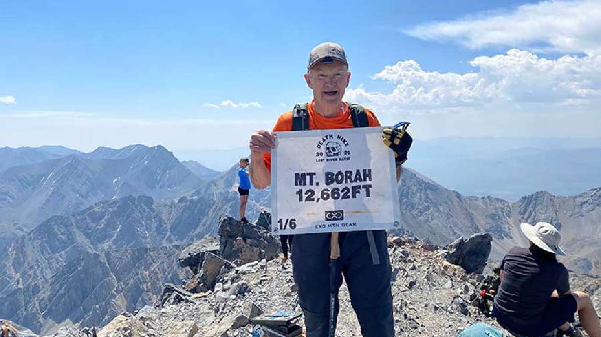 Noel Johnson, 86, of Blackfoot, summited Mount Borah on July 31. He may be the oldest person to ever do it.
