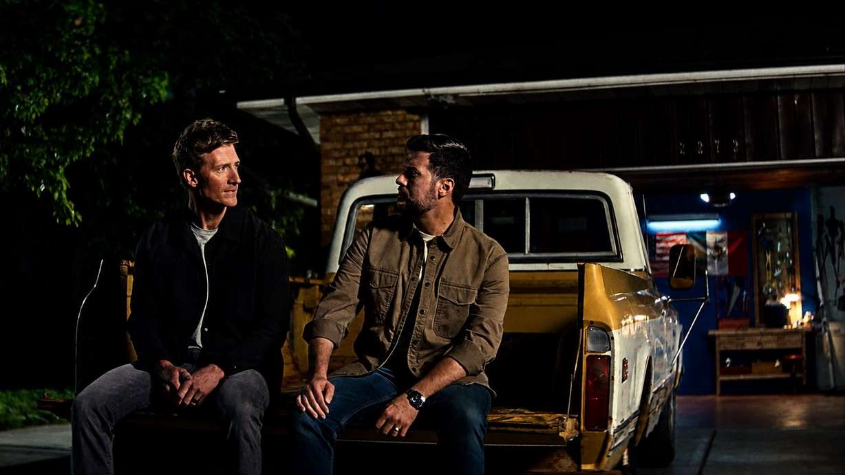 A 21-stop promotional campaign for "Brotherhood," an immigration-themed musical filmed in Utah, starts on Saturday in Provo. The photo comes from the film and shows lead actors Casey Elliott, left, who plays Jon, and Mauricio Martinez, who plays Fabián.