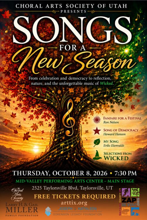 The Choral Arts Society of Utah 2026 Fall Concert