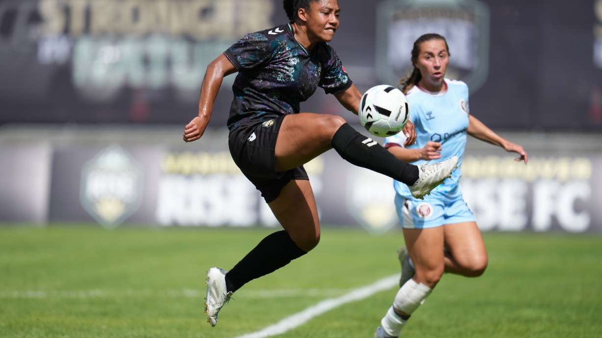 FILE - Vancouver Rise FC's Jessika Cowart (3) controls the ball during a NSL match against Toronto AFC in Burnaby, British Columbia, June 28, 2026.