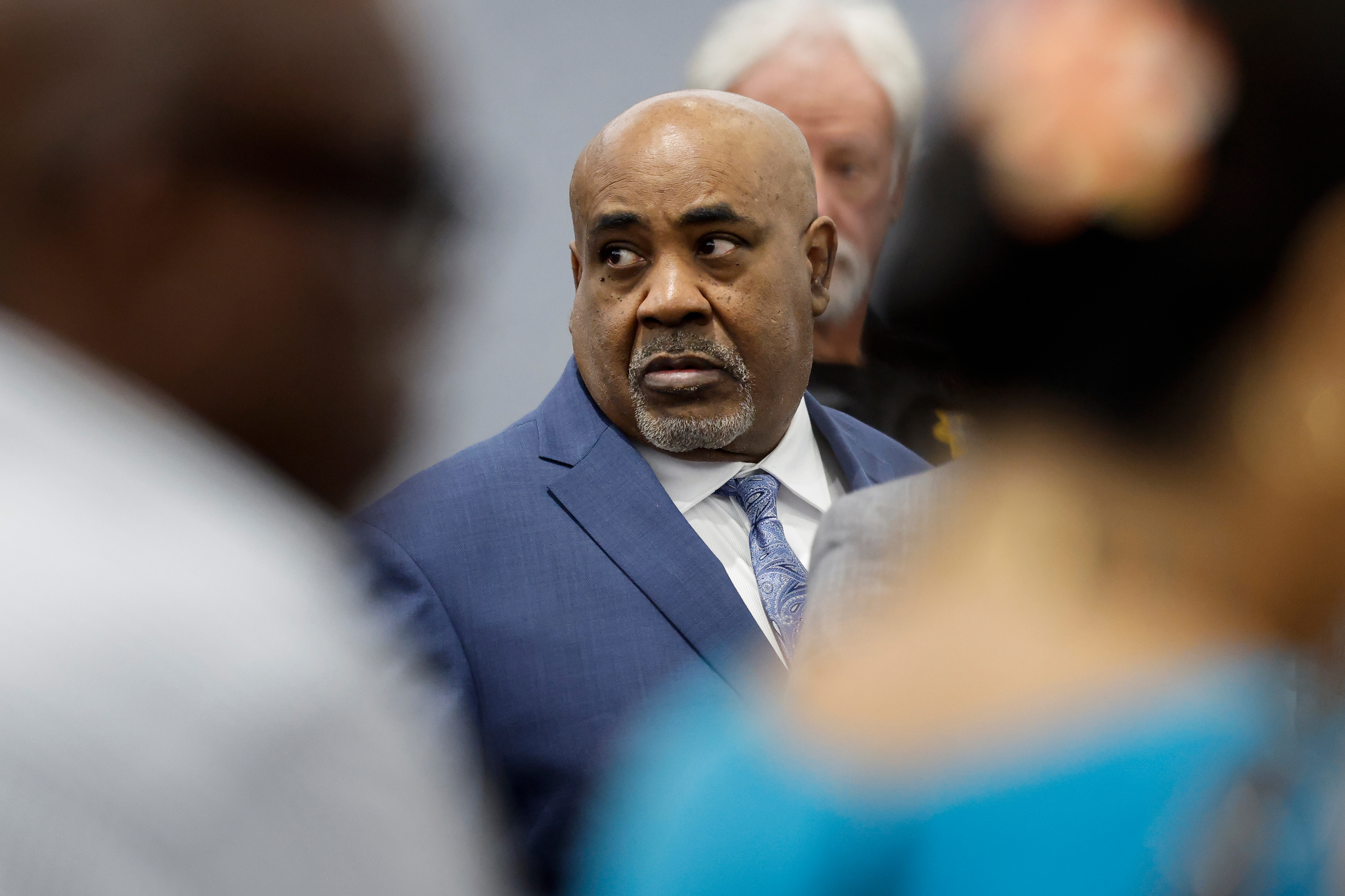 Duane Davis looks on during his trial, related to the 1996 killing of rapper Tupac Shakur, in Clark County District Court at the Regional Justice Center in Las Vegas, on Wednesday, Aug. 26, 2026. 