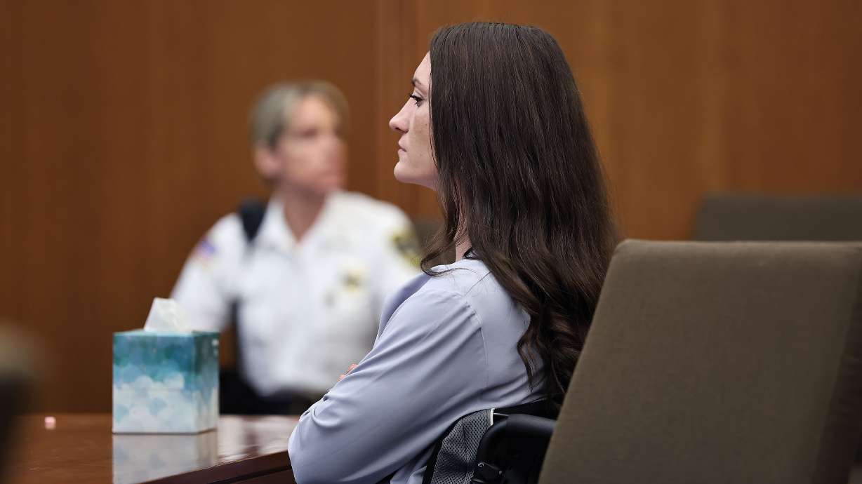 Lindsay Clancy waits for the jury to leave and start deliberations during her murder trial at Plymouth Superior Court in Plymouth, Mass., on Thursday.