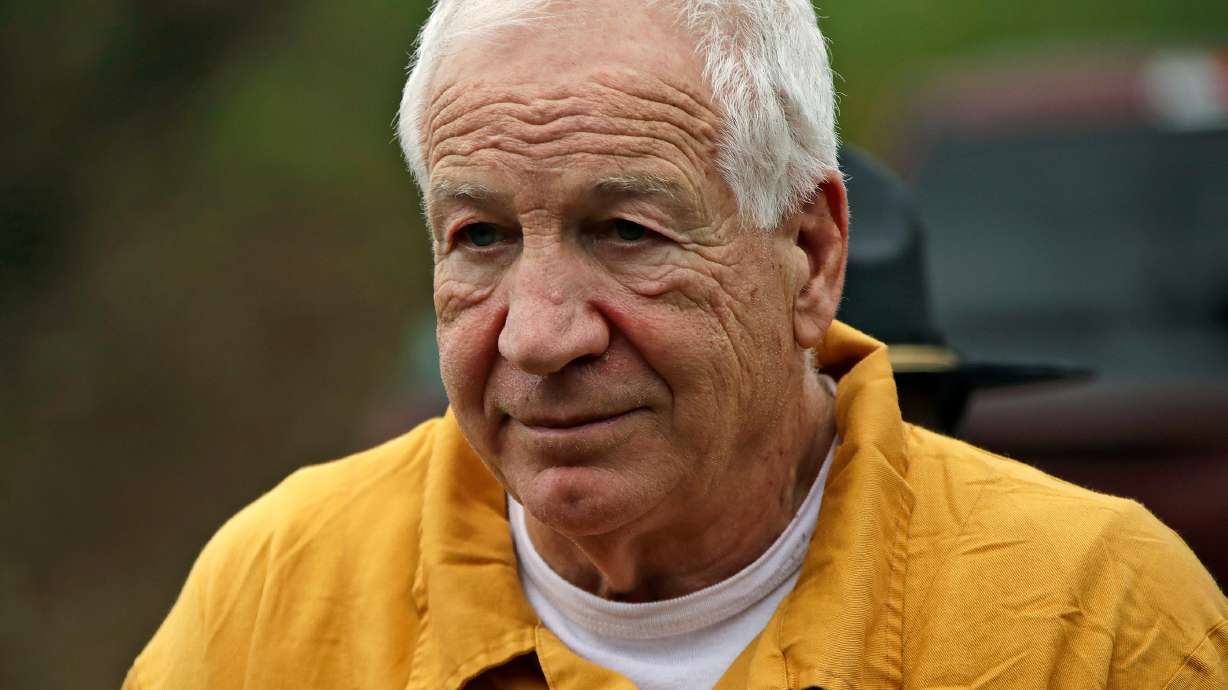FILE - Former Penn State University assistant football coach Jerry Sandusky arrives at the Centre County Courthouse, Friday, Nov. 22, 2019, in Bellefonte, Pa.