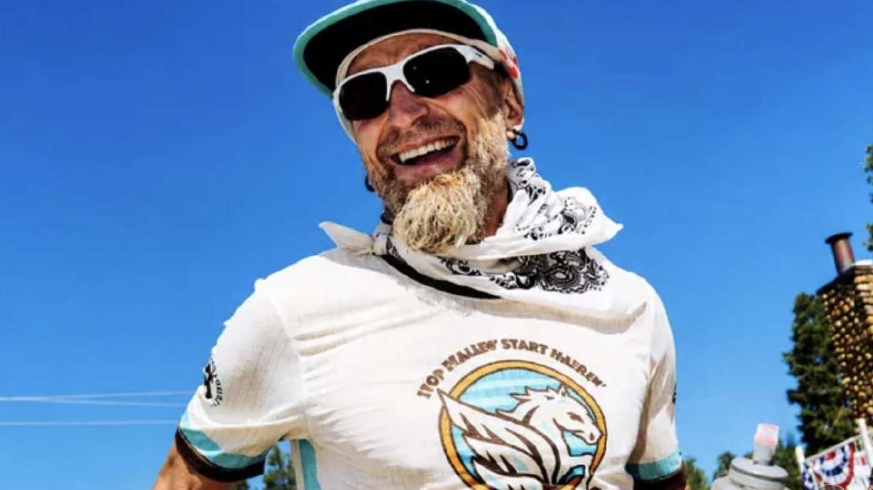 Jeff Browning, a leading competitor in the trail and ultra-running world, is pictured in this unddated photo taken from a GoFundMe page after he suffered a heart attack during a race in France.