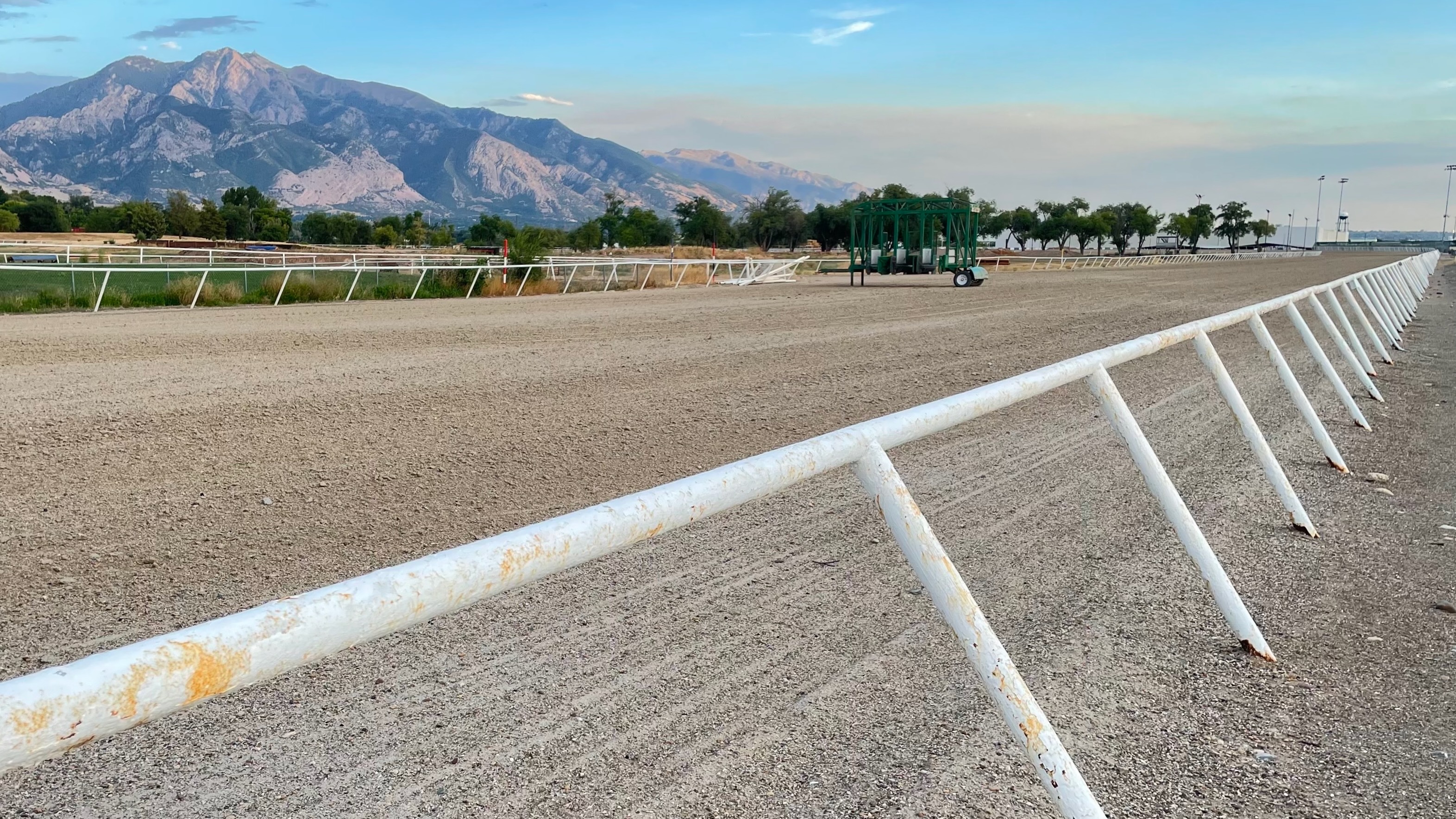 Unregulated quarter horse racing at Golden Spike Event Center in Ogden, decried by PETA, has stopped, at least for now. The track at the facility is pictured on Tuesday.