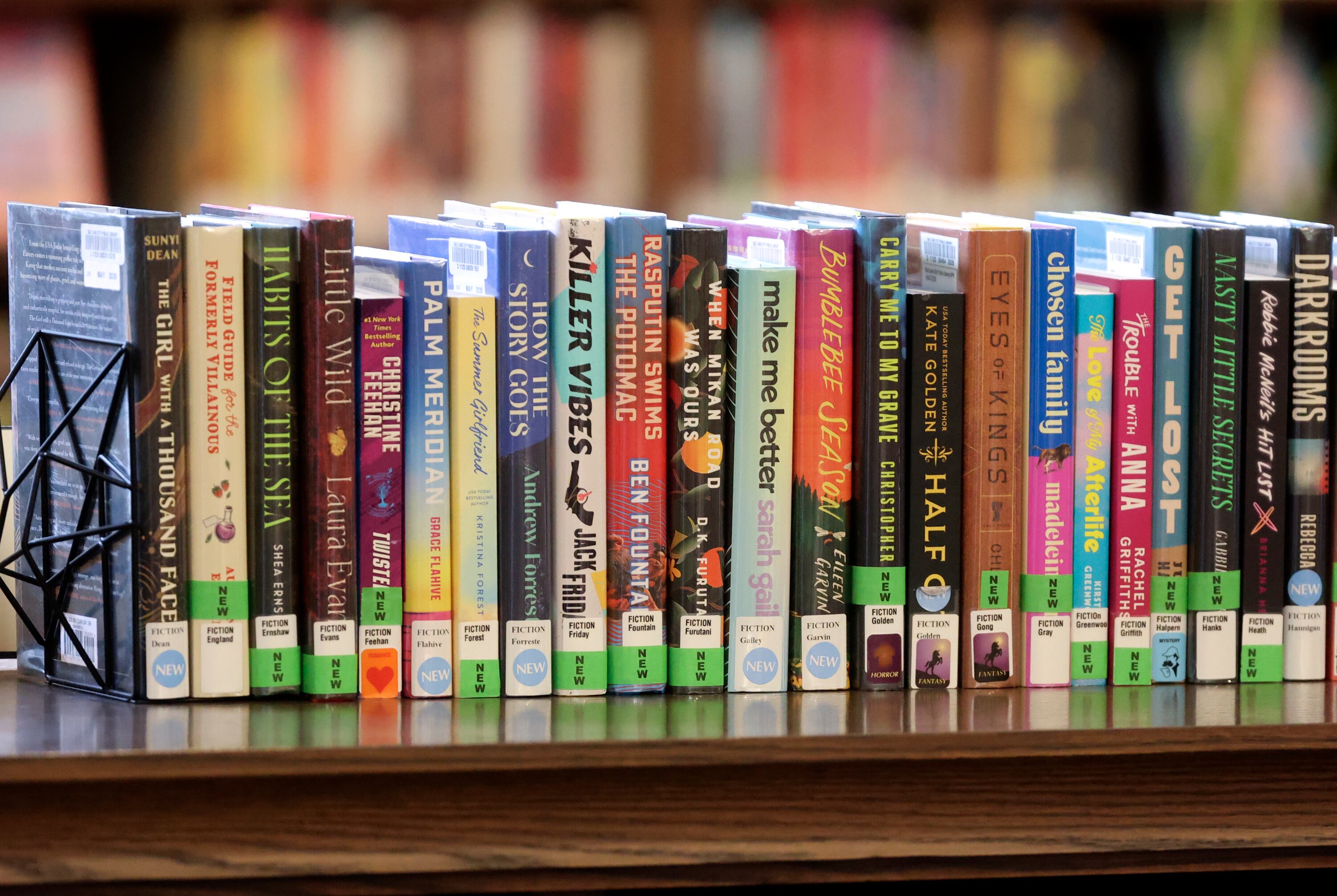 Books are pictured at the Sprague branch of the Salt Lake City Public Library in Salt Lake City on Aug. 28.