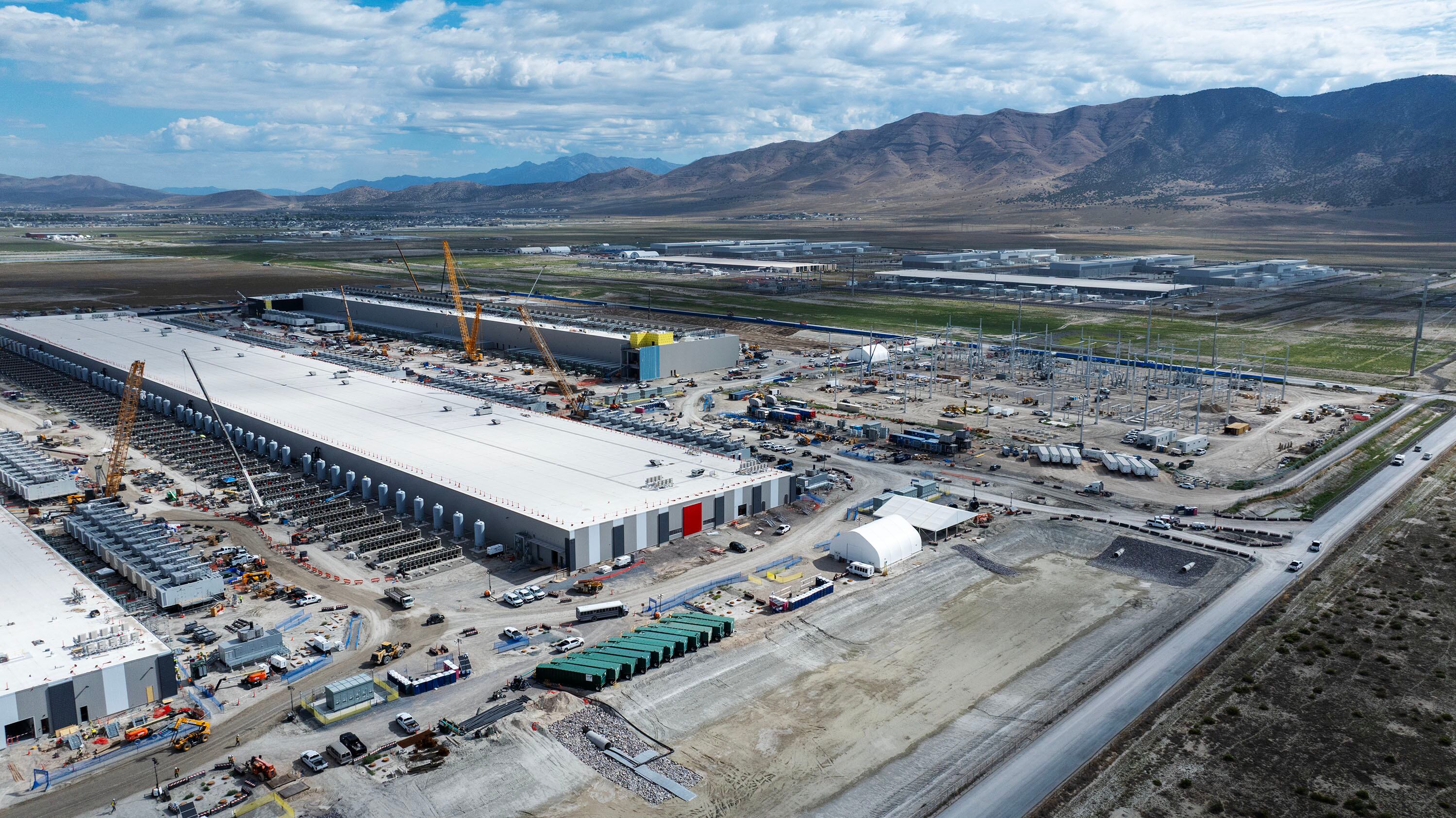 The GTS data center construction in Eagle Mountain on Aug. 18.