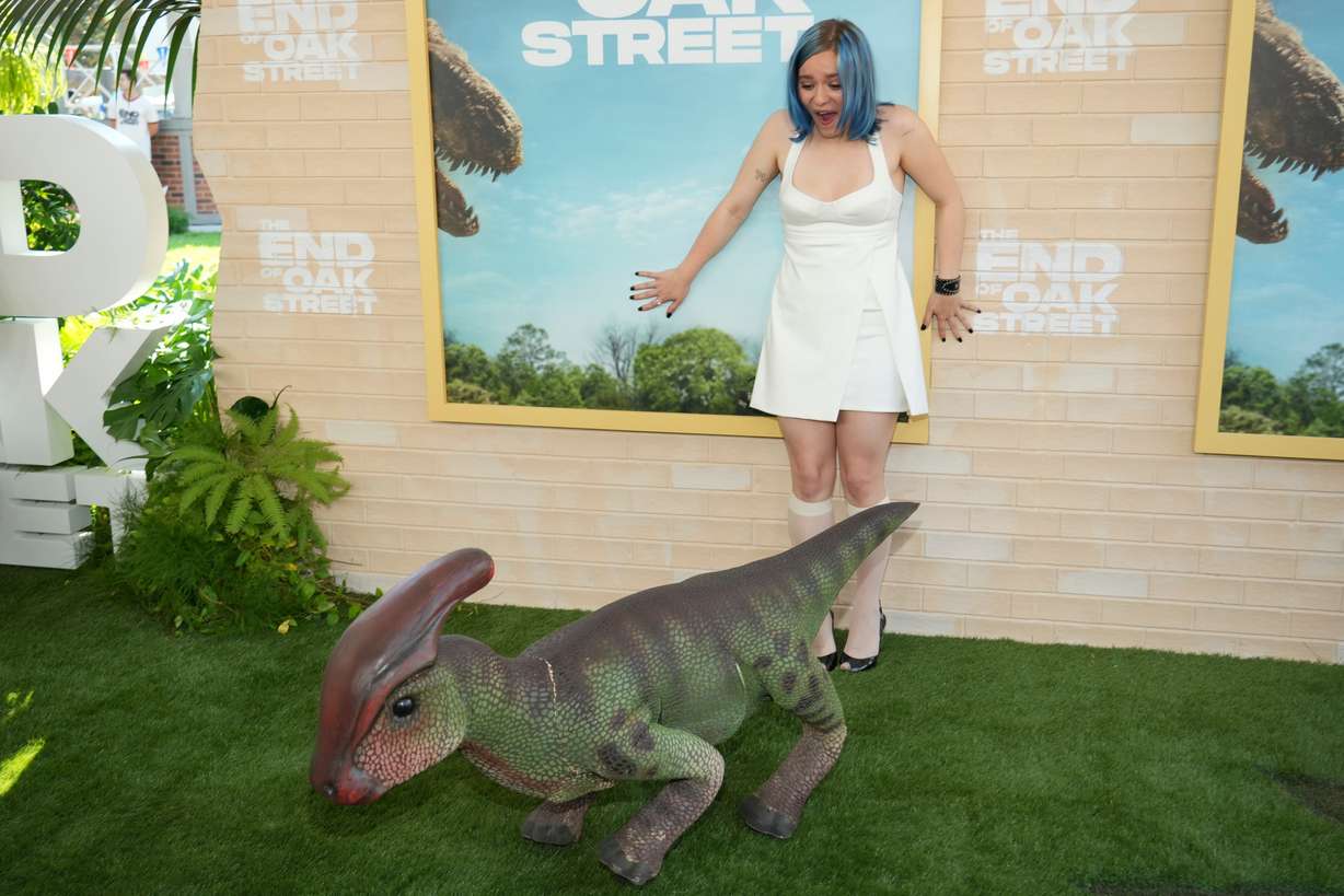 Maisy Stella arrives at the premiere of "The End of Oak Street" on Aug. 9, at Warner Bros. Studios in Burbank, Calif.