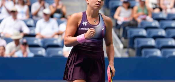 Jessica Pegula shakes off nerves to win her opening match at the US Open vs. Elena-Gabriela Ruse
