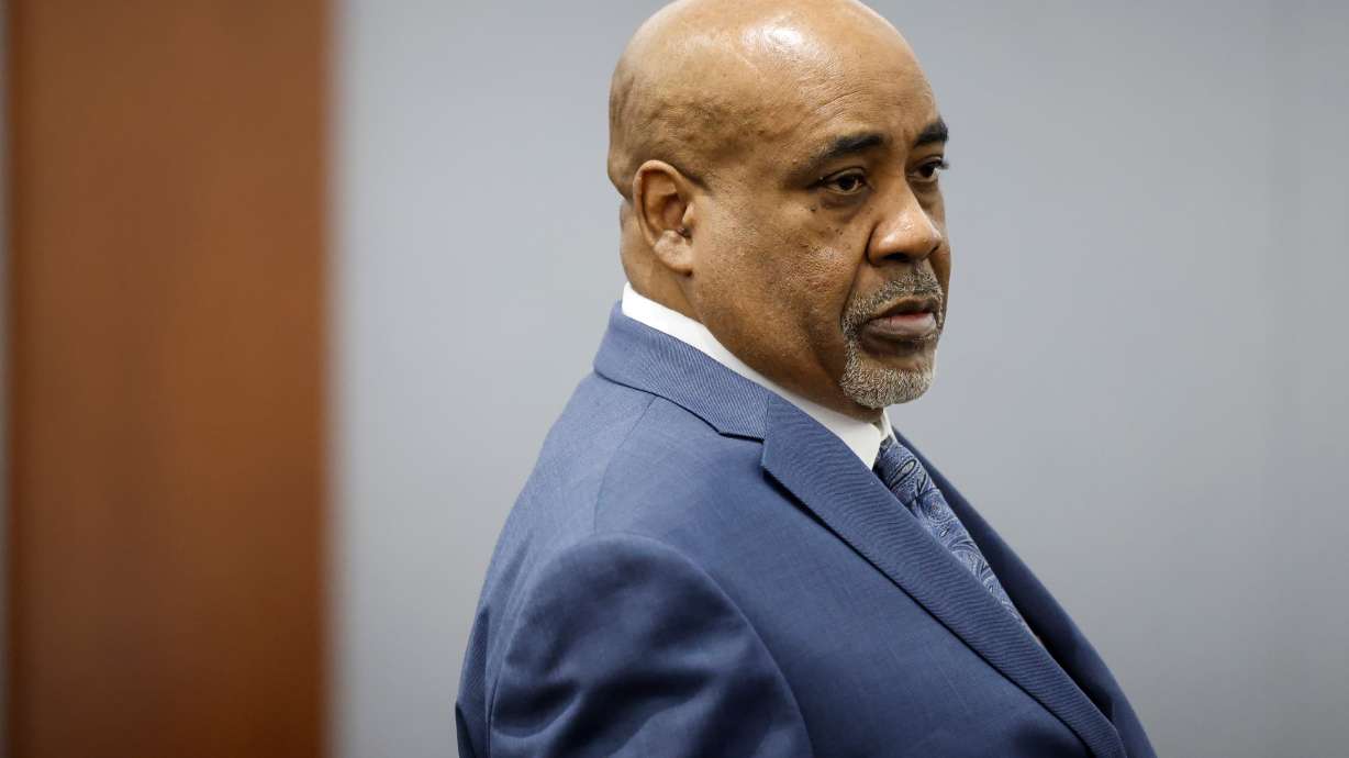 Duane Davis looks on during his trial, related to the 1996 killing of rapper Tupac Shakur, in Clark County District Court at the Regional Justice Center in Las Vegas, on Wednesday. Jurors reached a verdict in the first-degree murder trial of Duane "Keffe D" Davis, charged in the 1996 killing of Tupac Shakur.