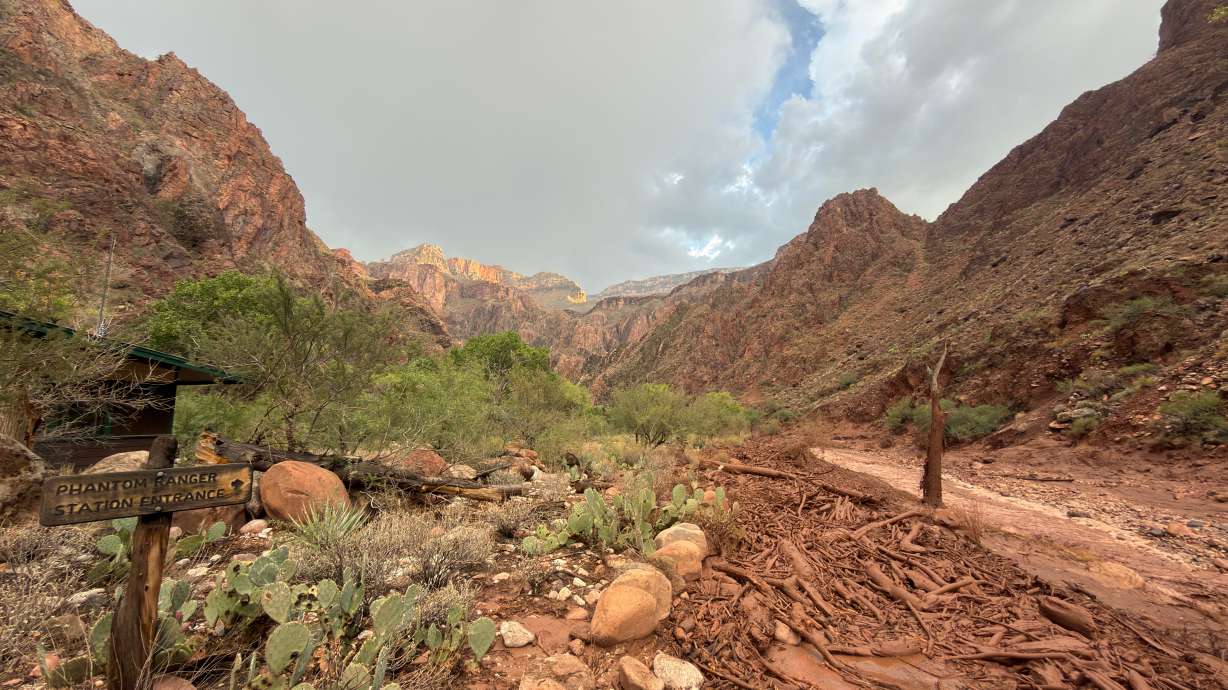 Bright Angel Creek near the Phantom Ranger Station in the Grand Canyon, Arizona, is seen after flash flooding from storms, Saturday.