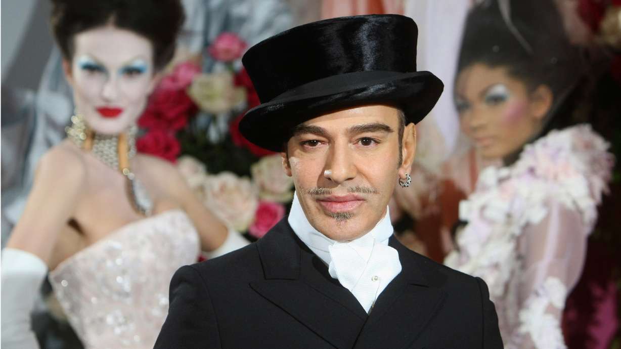 Fashion designer John Galliano poses at the end of the presentation of the Dior Haute Couture spring/summer 2010 fashion collection on Jan. 25, 2010, in Paris.