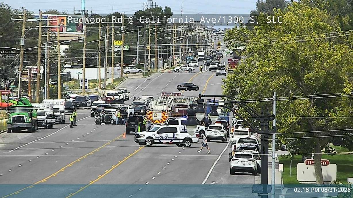 A fatal crash closed both directions of Redwood Road in Salt Lake City on Monday.