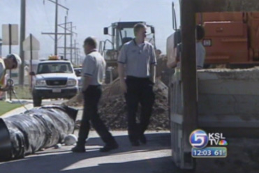 Man on Track Hoe Shocked by Power Lines