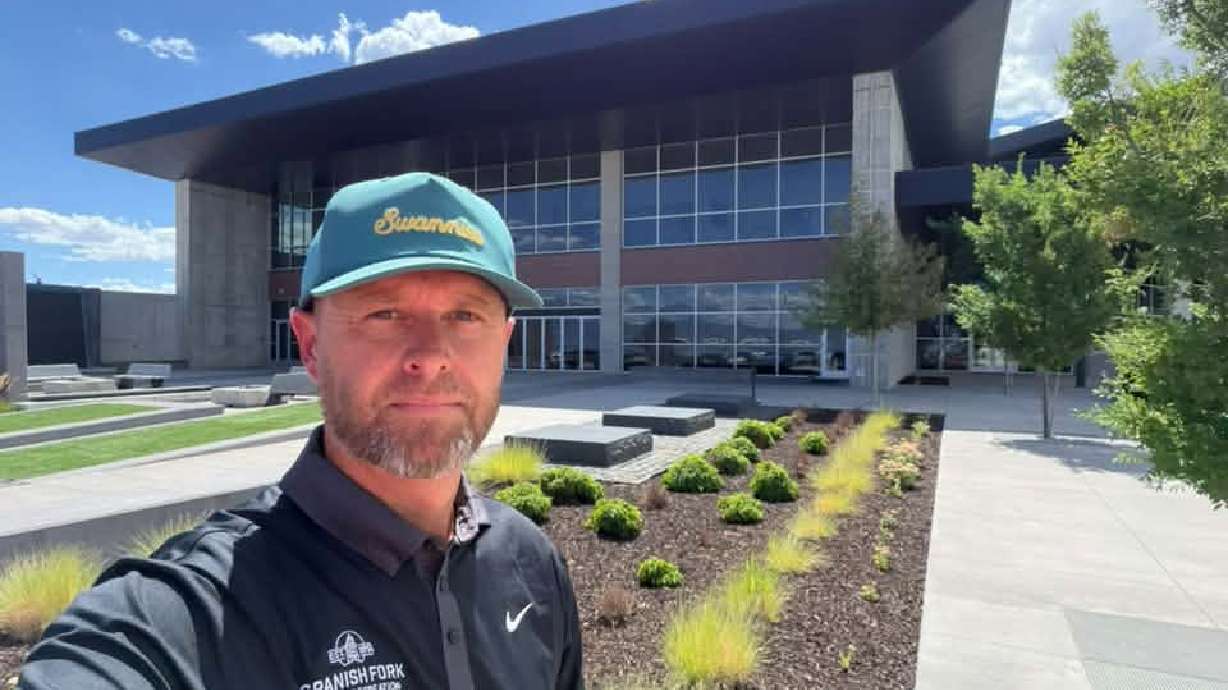Spanish Fork Mayor Mike Mendenhall visits the Novva Data Center in West Jordan. He recently posted the photo along with a post voicing his approval of a potential data center in Spanish Fork that would operate similarly to this one.