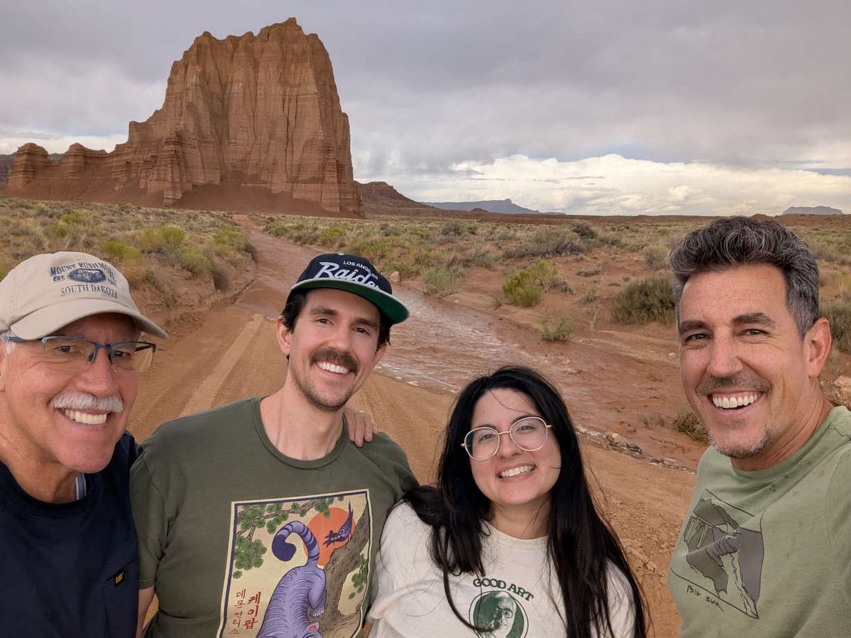 Barry Cann and his family are pictured in Capitol Reef National Park.