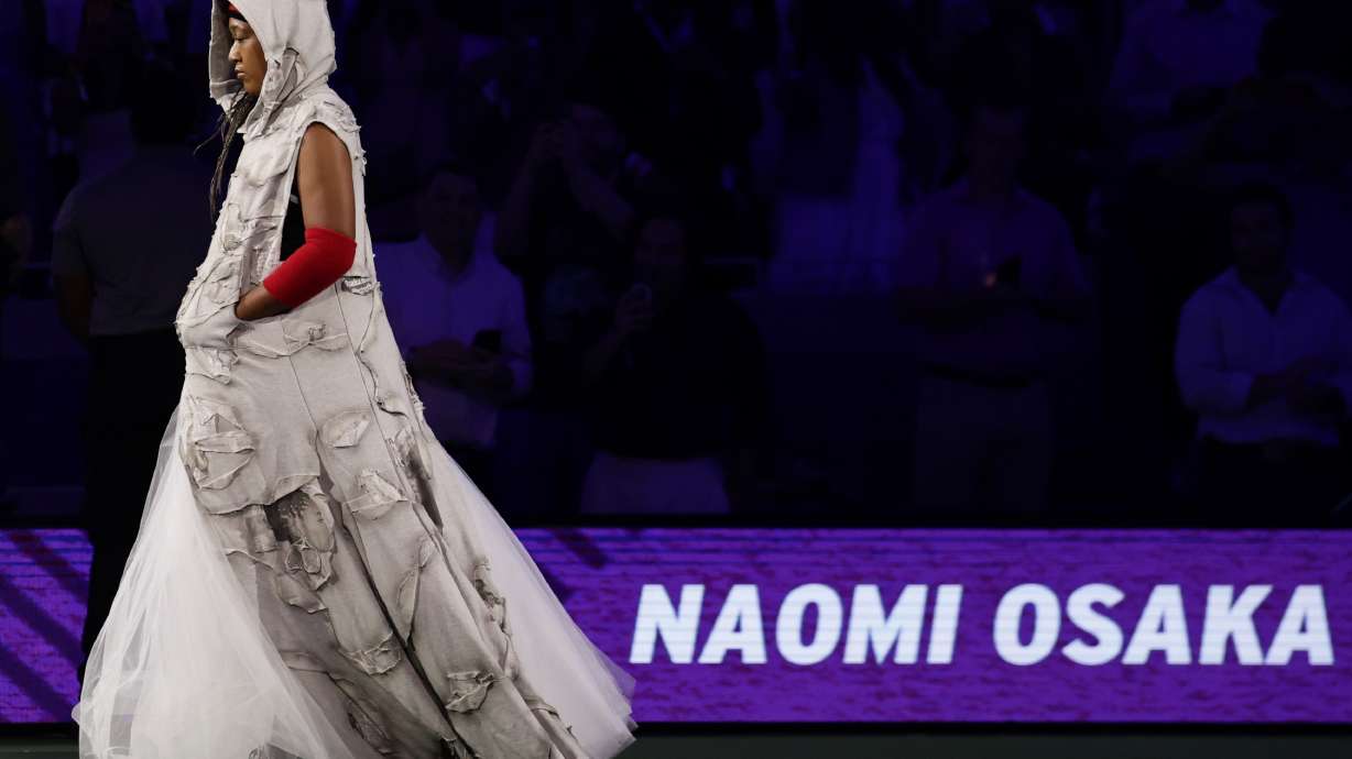 Naomi Osaka, of Japan, arrives to compete against Anastasia Zakharova, of Russia, during the first round of the U.S. Open tennis championships Monday, Aug. 31, 2026, in New York.