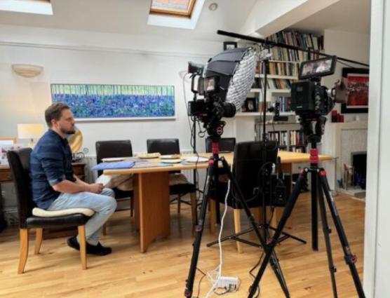 Josh Sabey works on his 9/11 documentary, which is available to stream on Amazon Prime beginning Sept. 1.