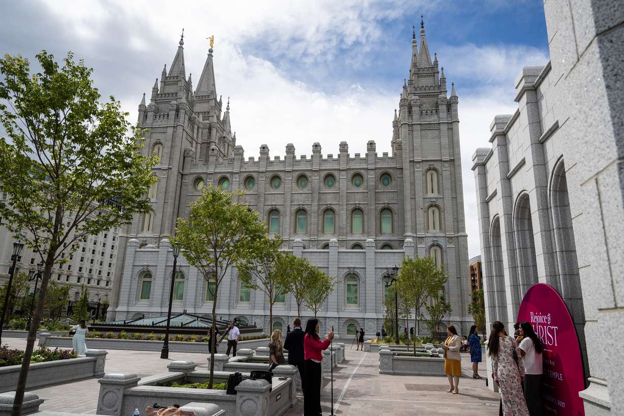 The Salt Lake Temple is nearly ready to reopen after its renovation, and the celebration theme was announced at a press event on Tuesday.