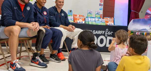 Olympians and Paralympians celebrate the launch of Utah 2034 Champion Schools