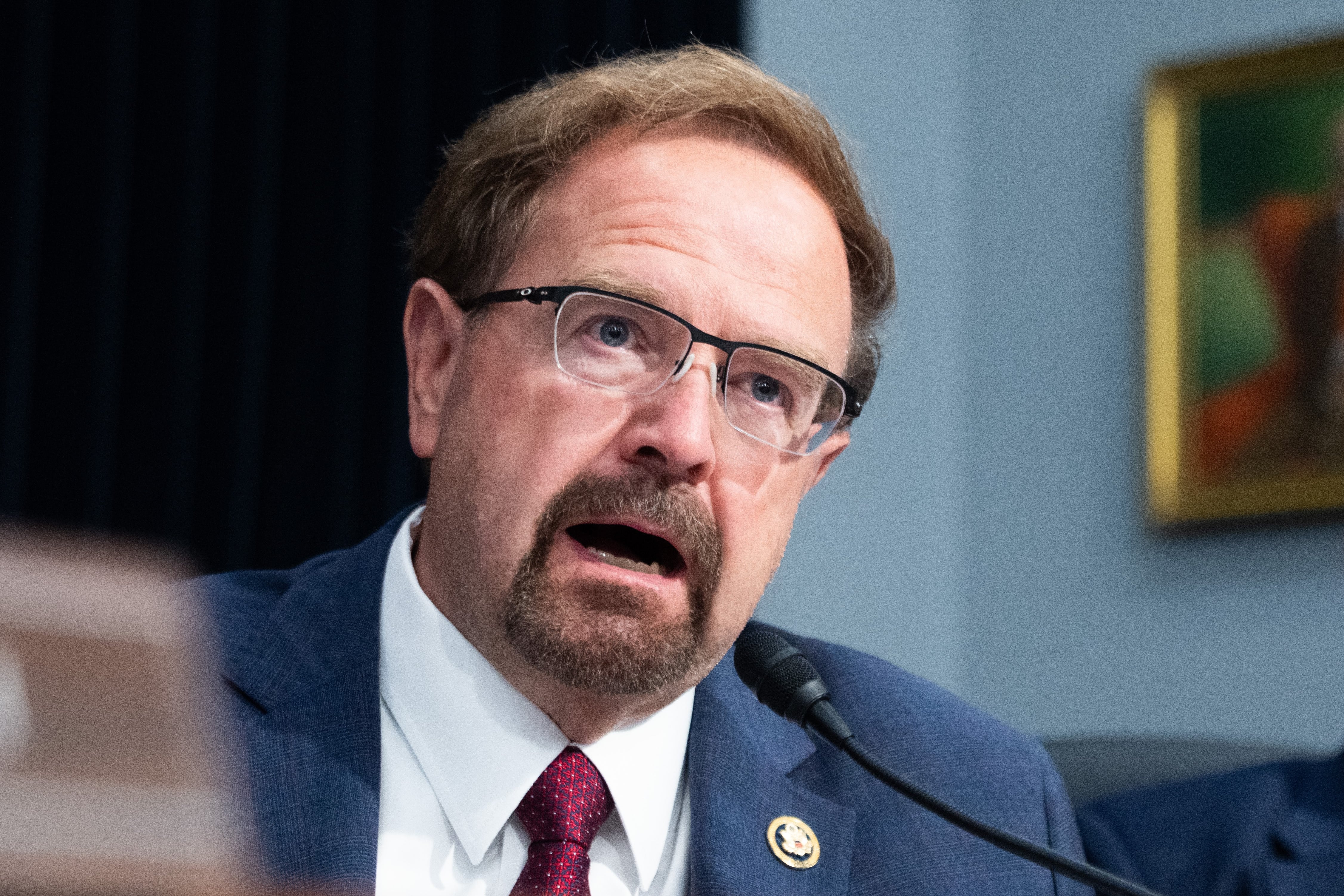 Rep. Chuck Edwards, R-N.C., asks questions before the House Appropriations Committee, June 2, in Washington. Edwards was censured for "inappropriate conduct" on Wednesday.