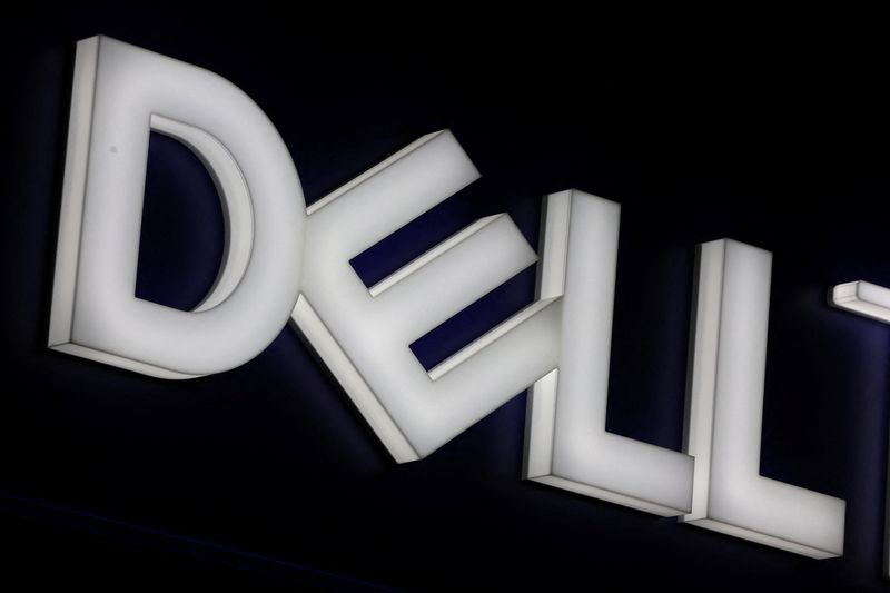 The logo of Dell Technologies is displayed over a booth at the Web Summit digital trade show in Vancouver, British Columbia, Canada, May 12, 2026.