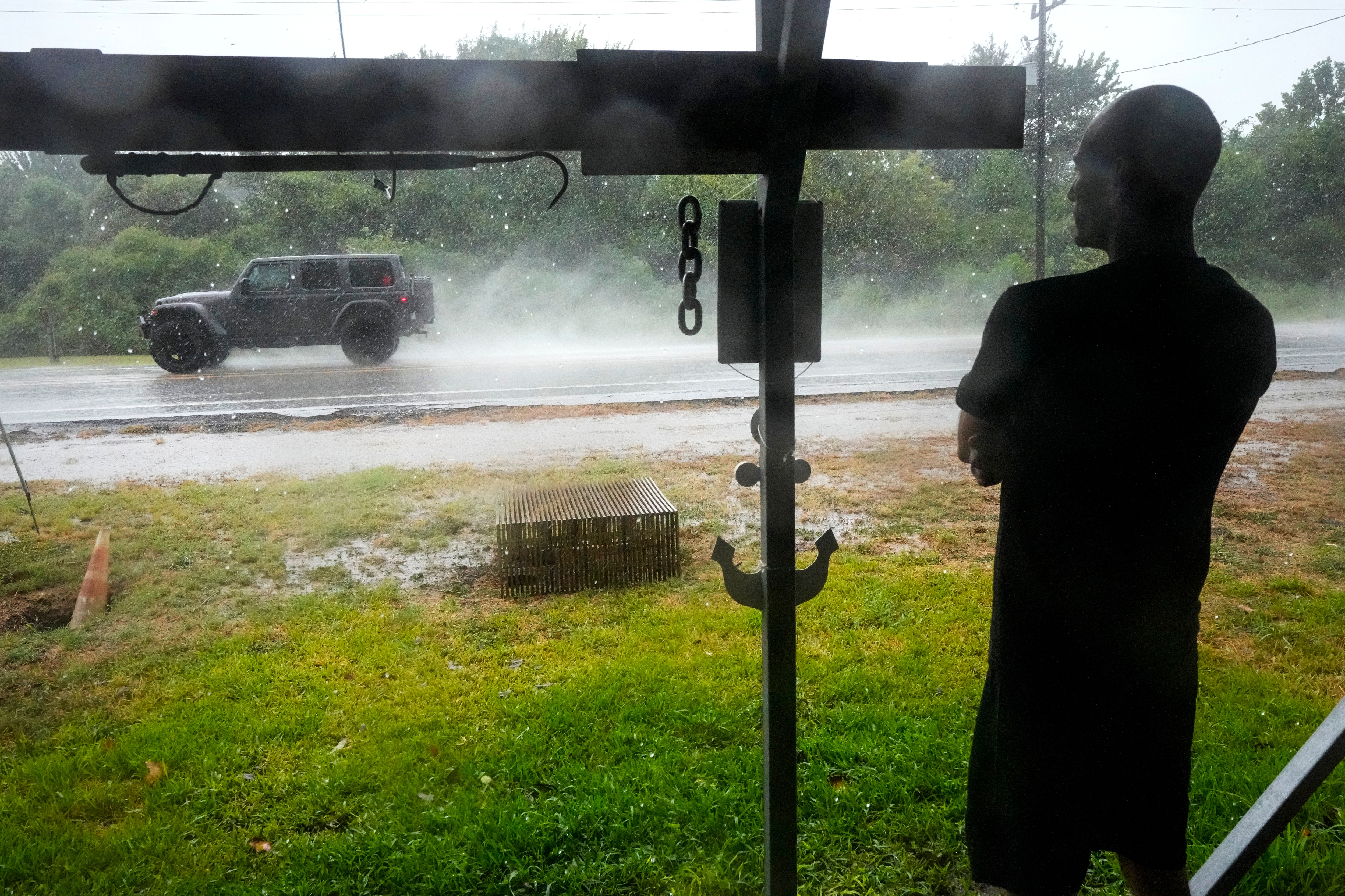 Former Tropical Storm Edouard lingers over Texas, flooding homes and roadways