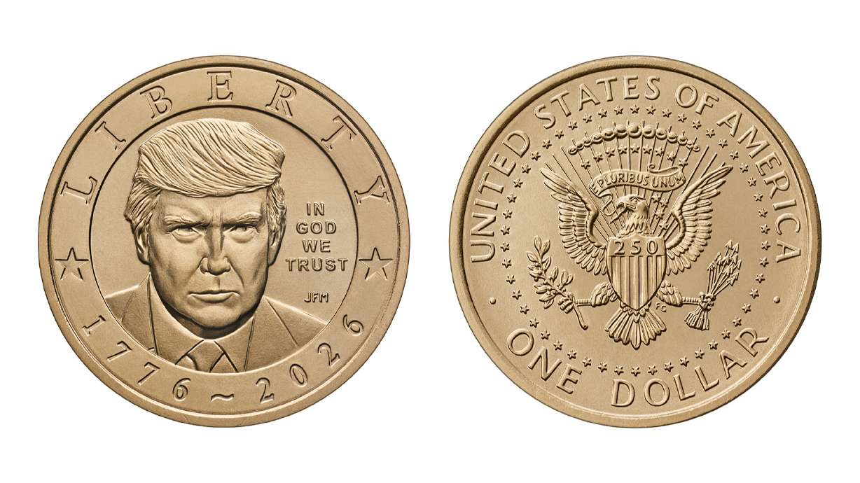 The U.S. Mint has started producing a new $1 coin featuring President Donald Trump's image and are available as of Wednesday.
