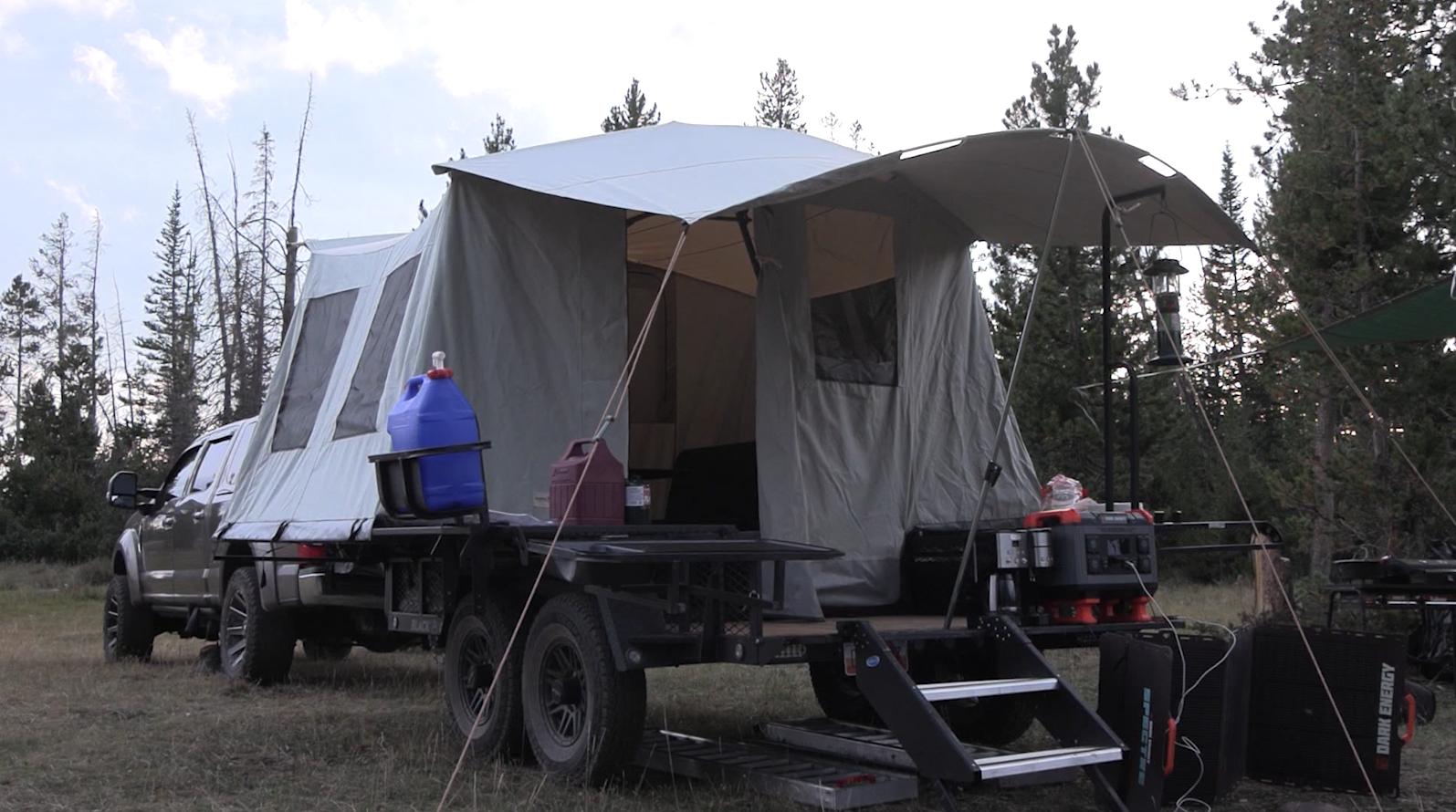 Check out our hunting-season camp with Jumping Jack Trailers and Dark Energy