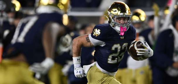 RB Aneyas Williams ready to make long-awaited 1st college start as No. 4 Notre Dame faces Wisconsin