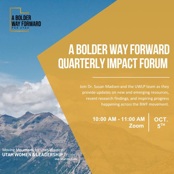 A Bolder Way Forward: Quarterly Impact Forum - October 2026