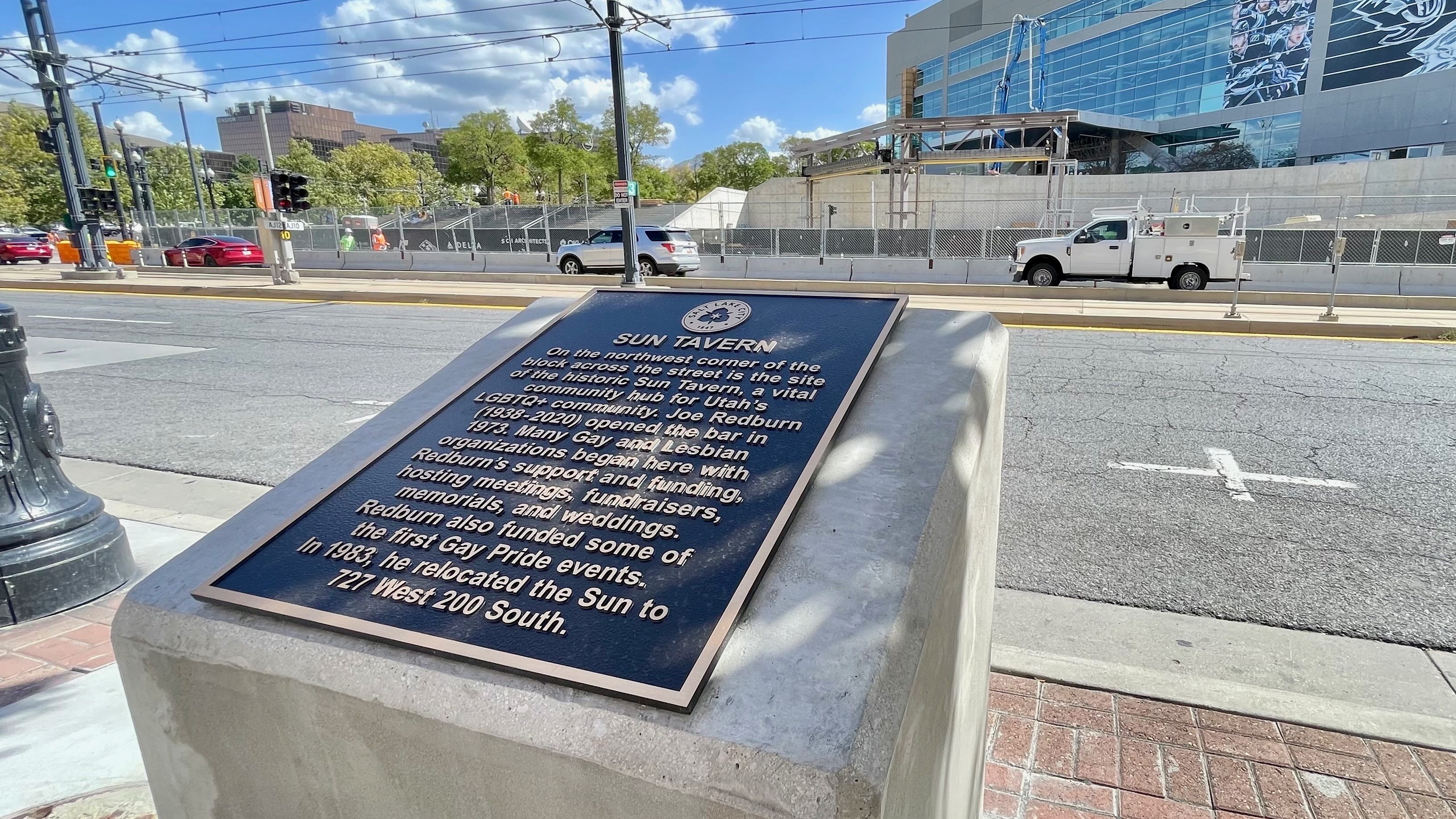 Salt Lake City unveiled two new historical markers, one, pictured here on Wednesday, highlighting a historic LGBTQ gathering spot. The other one notes a Black man lynched in 1866.