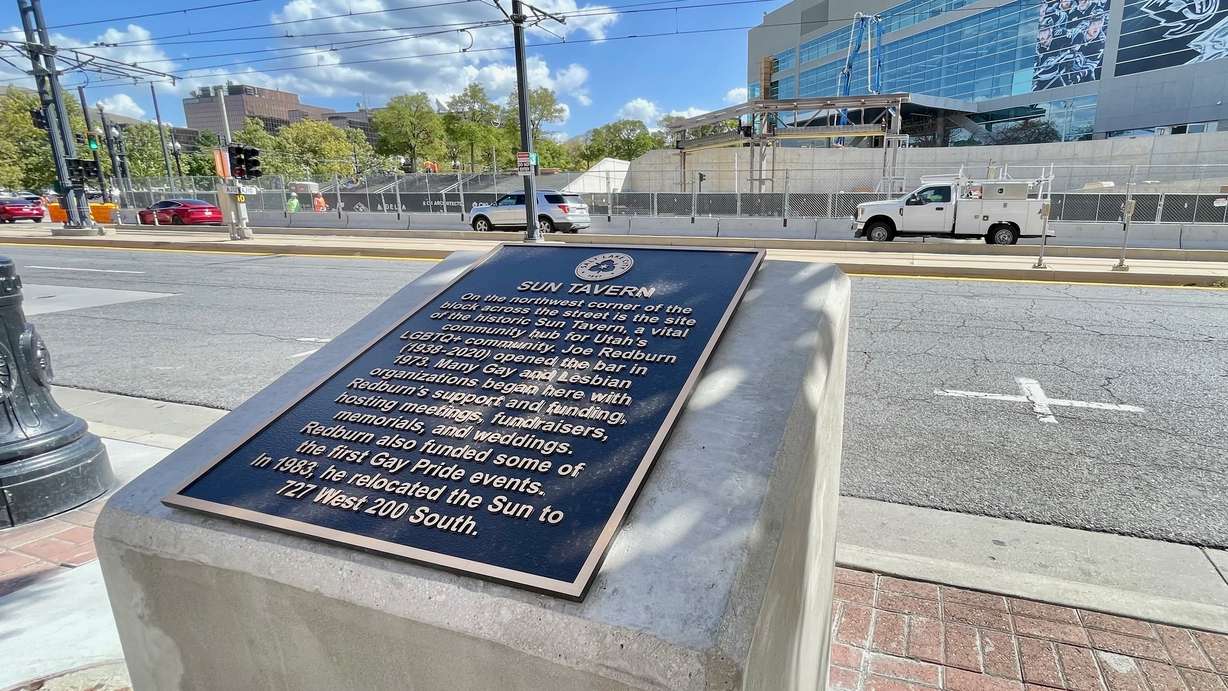 Salt Lake City unveiled two new historical markers, one, pictured here on Wednesday, highlighting a historic LGBTQ gathering spot. The other one notes a Black man lynched in 1866.