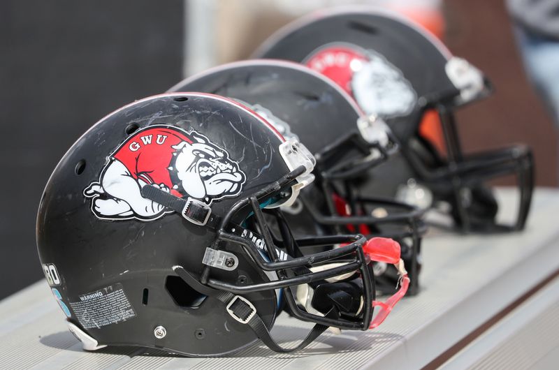 Sep 9, 2017; Laramie, WY, USA; A general view of Gardner-Webb Bulldogs before game against the Wyoming Cowboys at War Memorial Stadium. The Cowboys beat the Bulldogs 27-0.