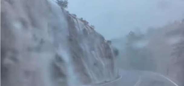 Have You Seen This? Waterfalls caused by flooding in Zion National Park