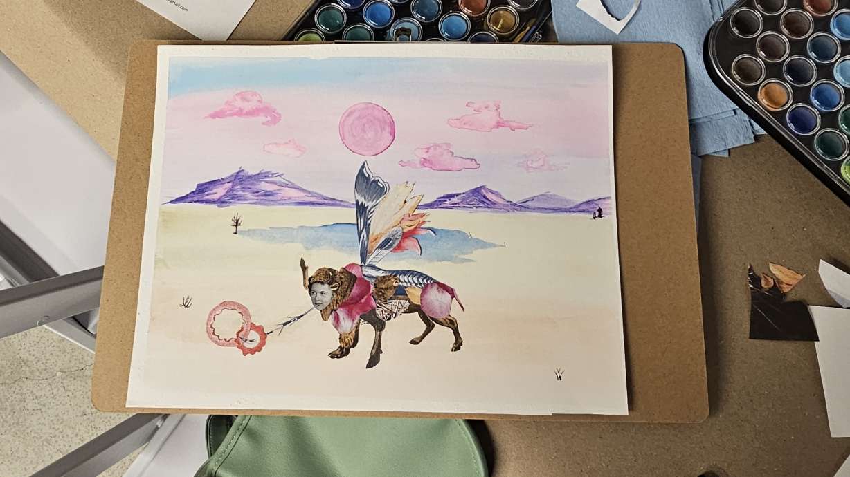 Tawni Jae Sherlock's painting, "Betsy," is pictured. An Army veteran and Pacific Islander who spent years navigating life after trauma has discovered that healing can come through the simplest of acts: picking up a paintbrush.