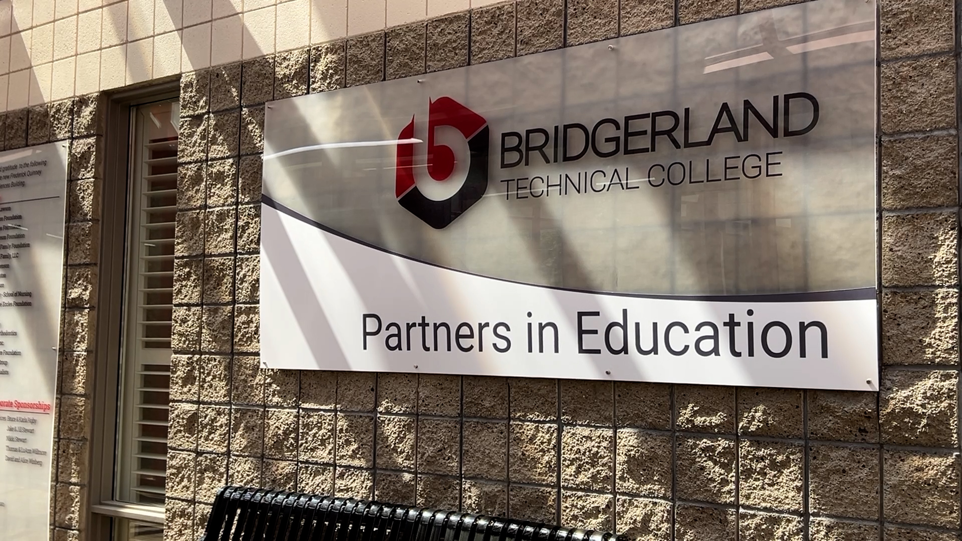 A sign for Bridgerland Technical College is pictured.