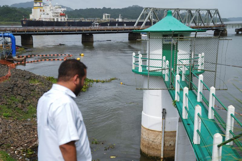 A ship transits the Panama Canal near the Gamboa hydrometeorological monitoring station as a lack of rainfall linked to El Nino affects the water levels, in Gamboa, Panama, Aug. 27. The World Meteorological Organization said on Thursday the El Nino could be the strongest ever come 2027.