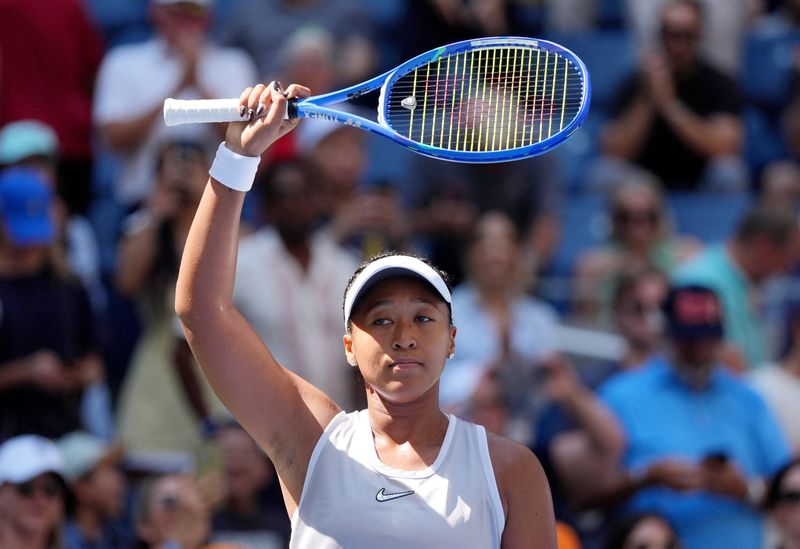 Tennis - U.S. Open - Flushing Meadows, New York, United States - September 3, 2026 Japan's Naomi Osaka acknowledges to fans after winning her second round match against Czech Republic's Katerina Siniakova IMAGN IMAGES via Reuters/Robert Deutsch
