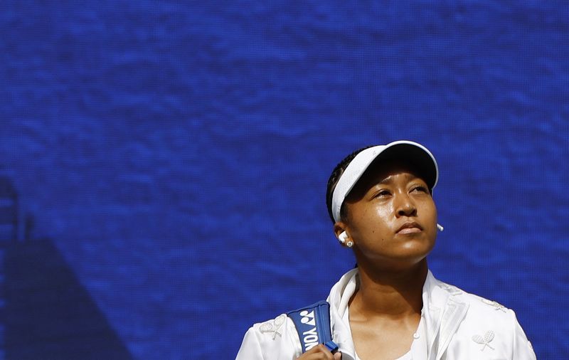 Tennis - U.S. Open - Flushing Meadows, New York, United States - September 3, 2026 Japan's Naomi Osaka enters the court before her second round match against Czech Republic's Katerina Siniakova