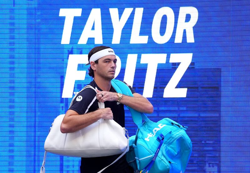 Tennis - U.S. Open - Flushing Meadows, New York, United States - September 3, 2026 Taylor Fritz of the U.S. walks onto the court ahead of his second round match against Italy's Mattia Bellucci IMAGN IMAGES via Reuters/Robert Deutsch