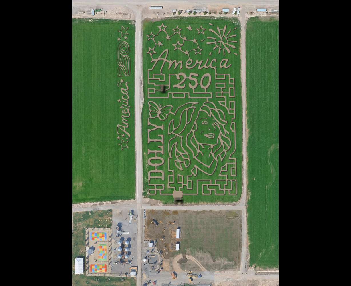 Cornbelly's in Spanish Fork unveils a Dolly Parton-themed corn maze ahead of its opening day on Friday.