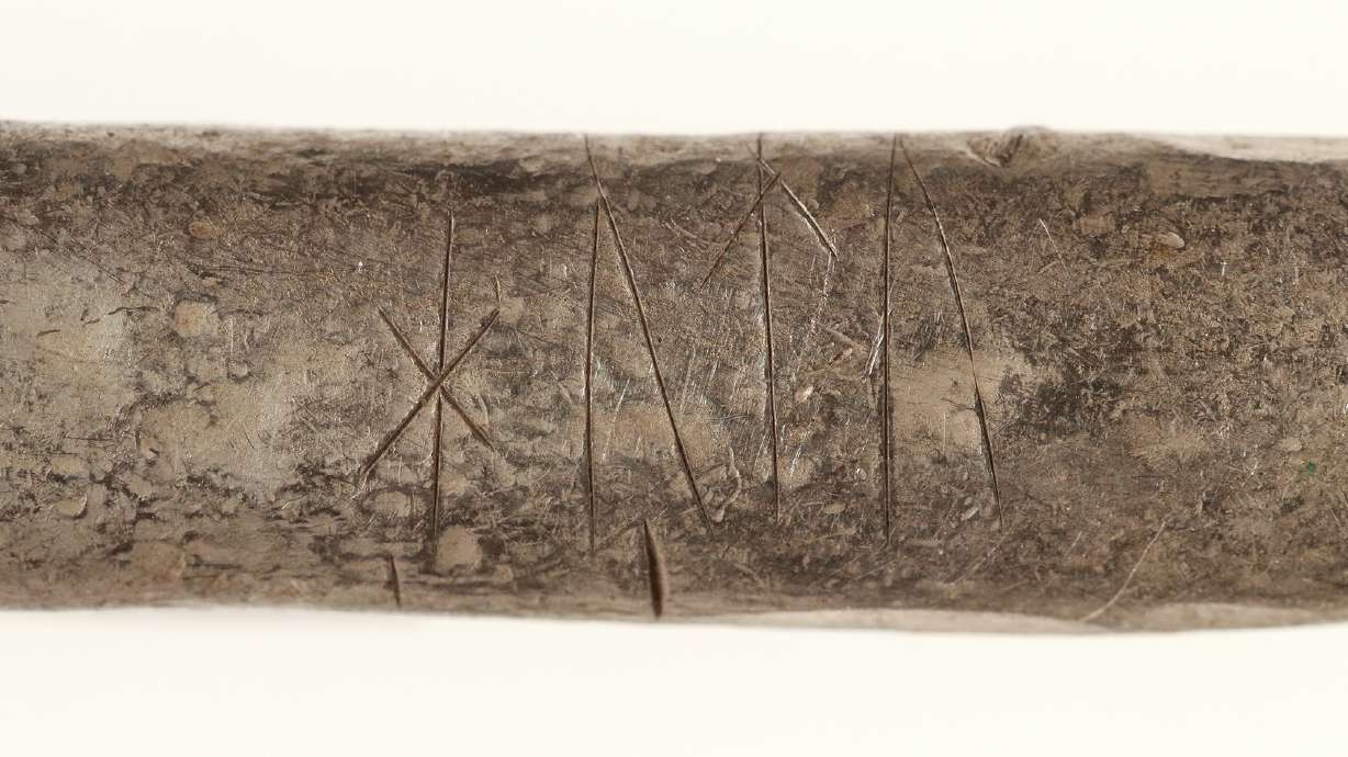 One of the silver bars has a runic inscription.